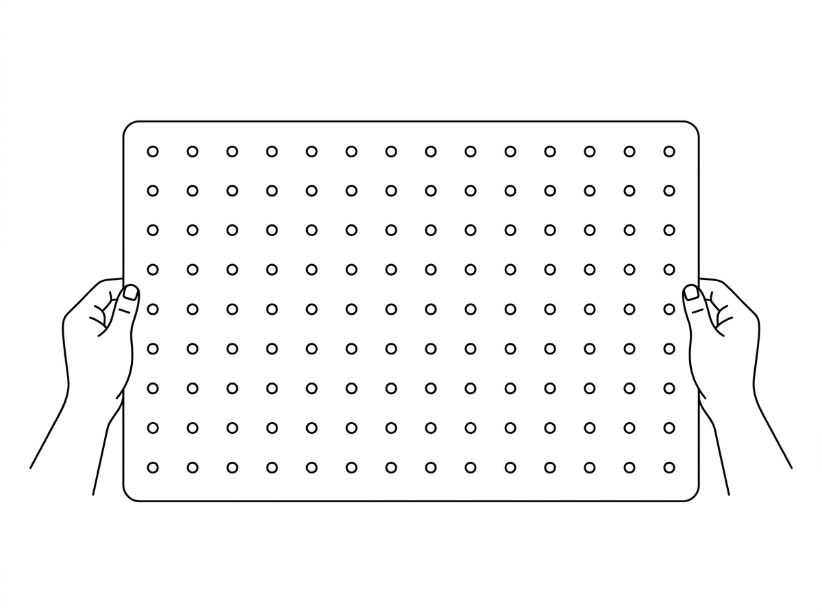Mounting pegboard horizontally